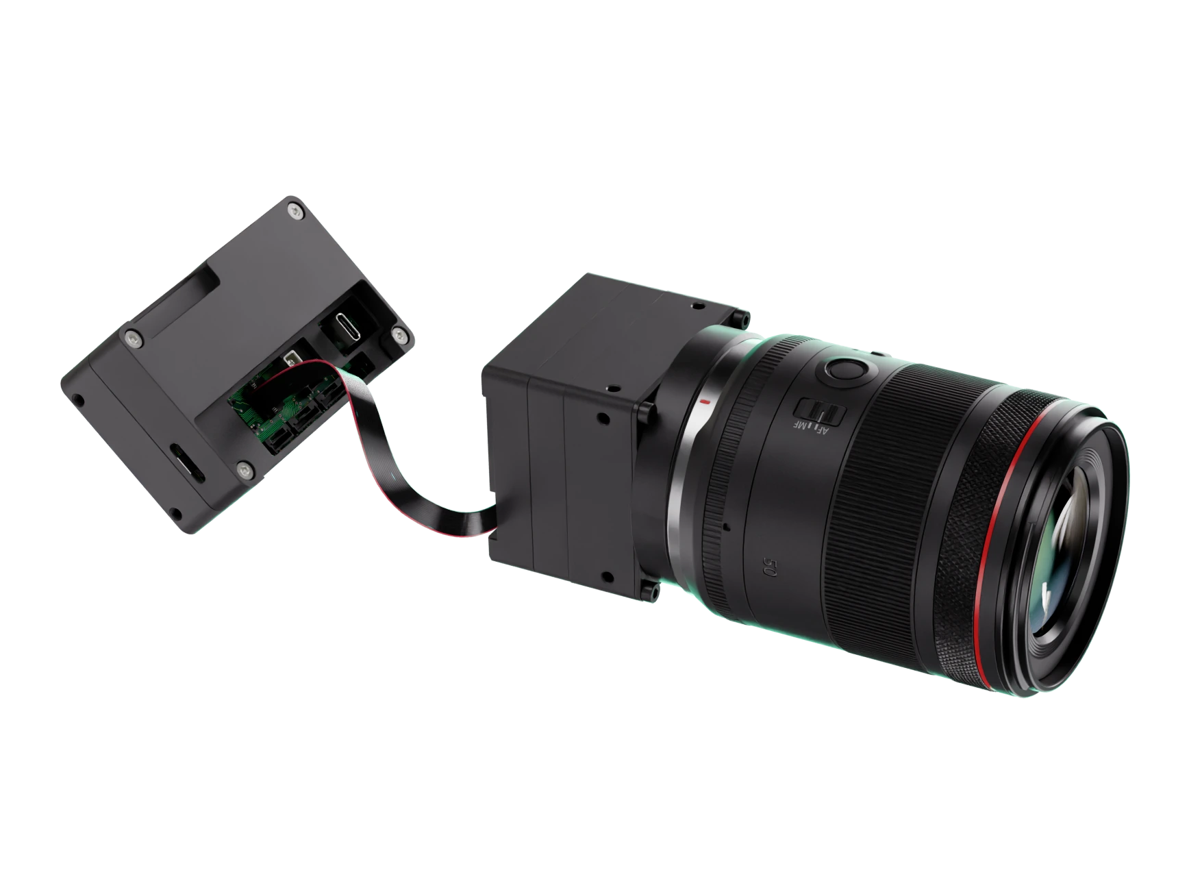 ECHO 10K perception sensor with a Canon RF 50 mm lens and its FORGE processing module.