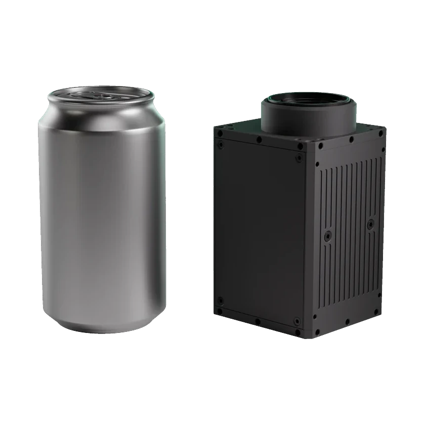 ROOK sensor beside a 330 ml beverage can, shown for scale.